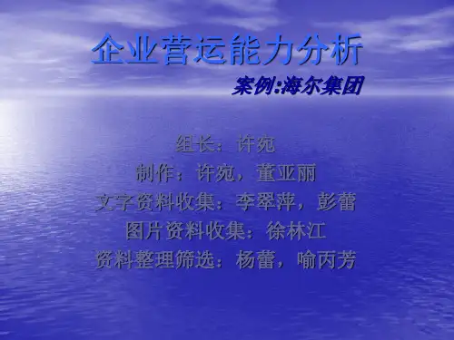 营运能力分析 案例