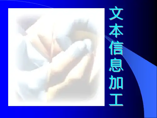 文本信息加工