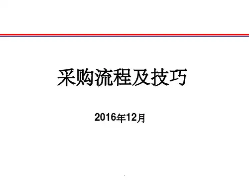 采购基本技巧培训ppt课件
