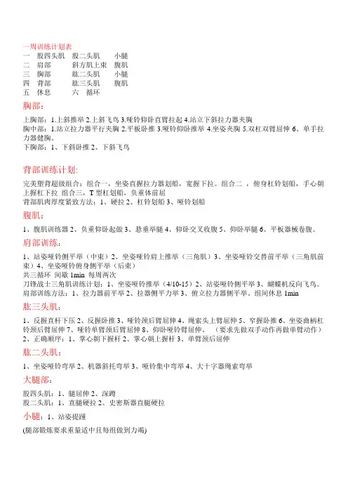 暑期肌肉运动处方