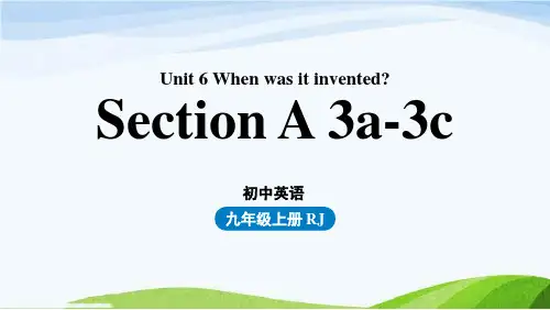 人教英语九年级上Unit6第2课时Section A 3a-3c