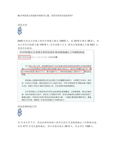50多所院校公布最新考研报考人数,看看有你的目标吗