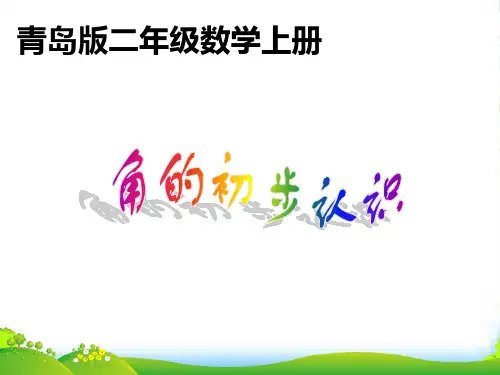 二年级数学上册 角的初步认识课件 青岛版