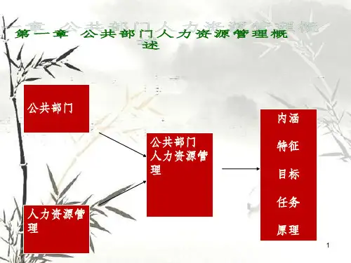公共部门人力资源管理概述(PPT 69页)