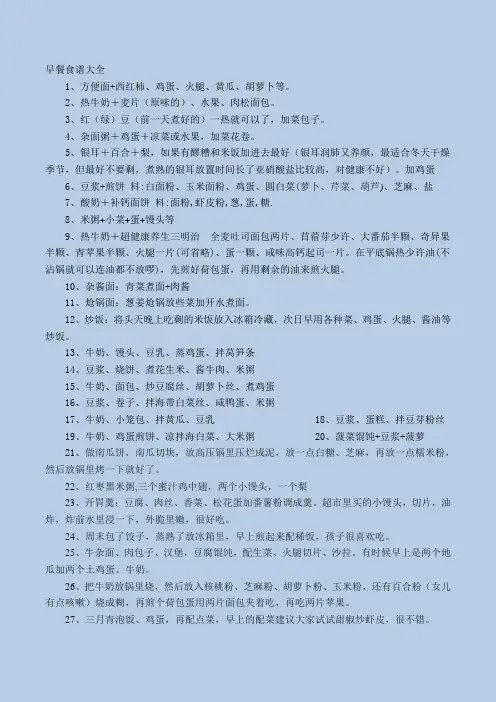 早餐食谱大全 2