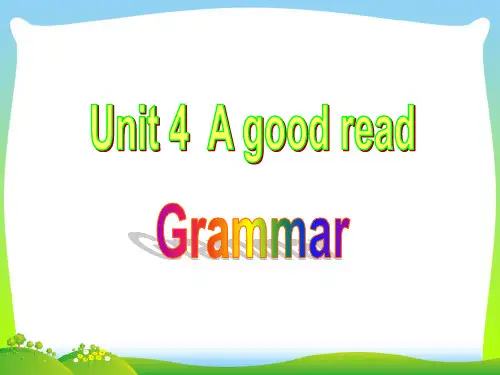牛津译林版八年级英语下册《Unit 4 A good read Grammar》精品课件