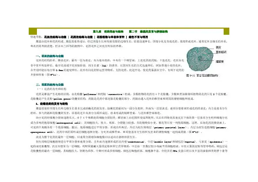 第九章花的形态与结构第二节雄蕊的发育与解剖结构