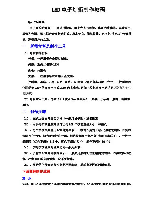 LED灯箱制作教程图解