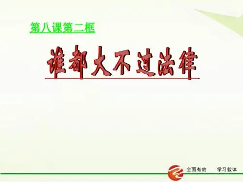 九年级政治-《谁都大不过法律》-人民版