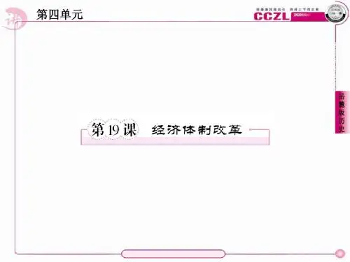 19课经济体制改革