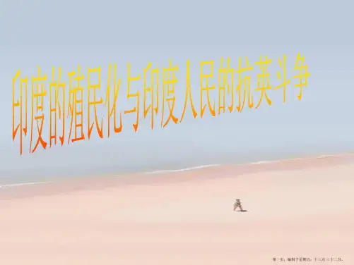 九年级历史上册-第21课《印度的殖民化和印度人民的抗英斗争》课件-华师大版