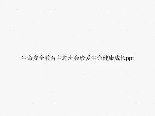 生命安全教育主题班会珍爱生命健康成长ppt课件