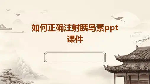 如何正确注射胰岛素ppt课件