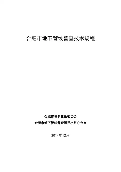 合肥市地下管线普查技术