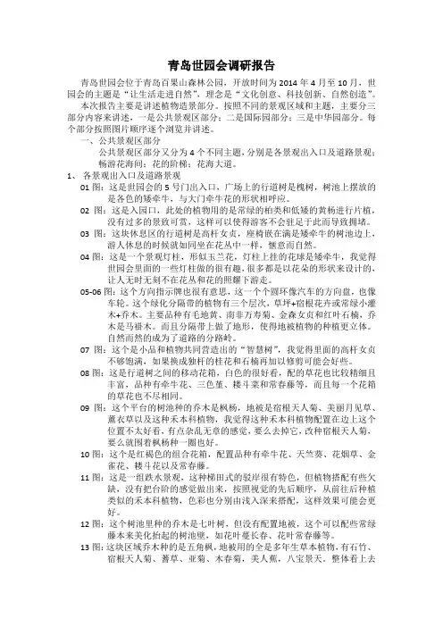 青岛世园会调研报告