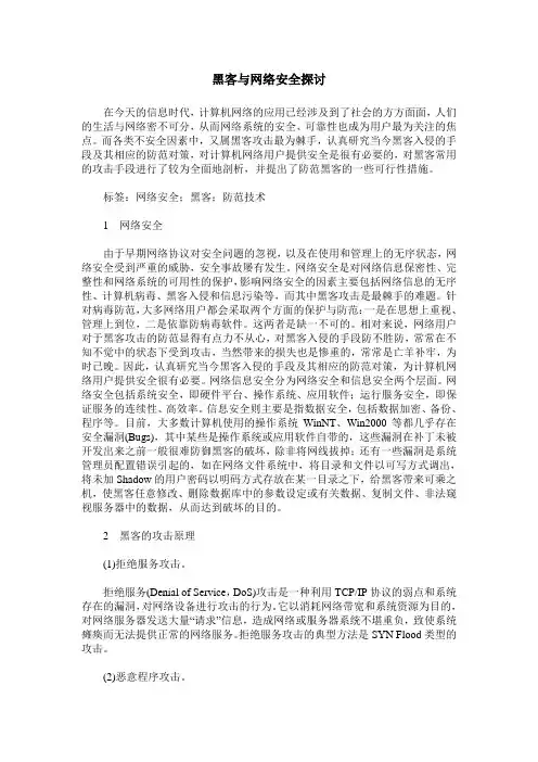 黑客与网络安全探讨