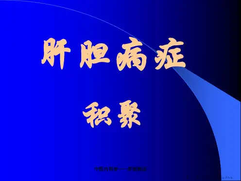 中医内科学-8积聚