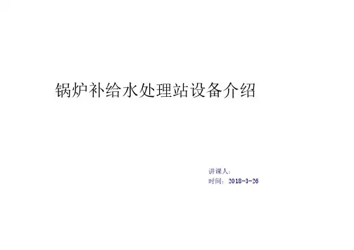 火电厂锅炉补给水处理站培训课件