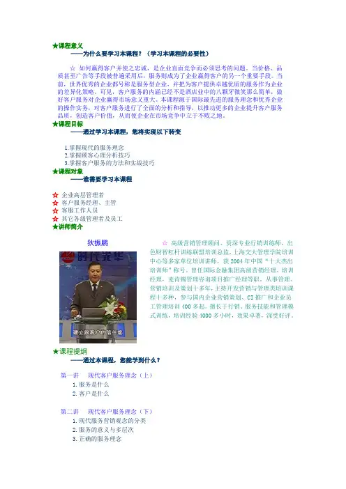 卓越的服务营销策略简介