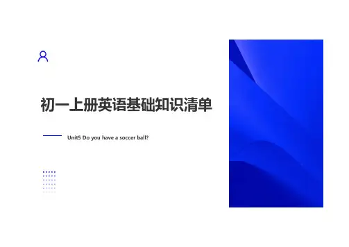 初一上册英语基础知识清单-Unit5 Do you have a soccer ball？