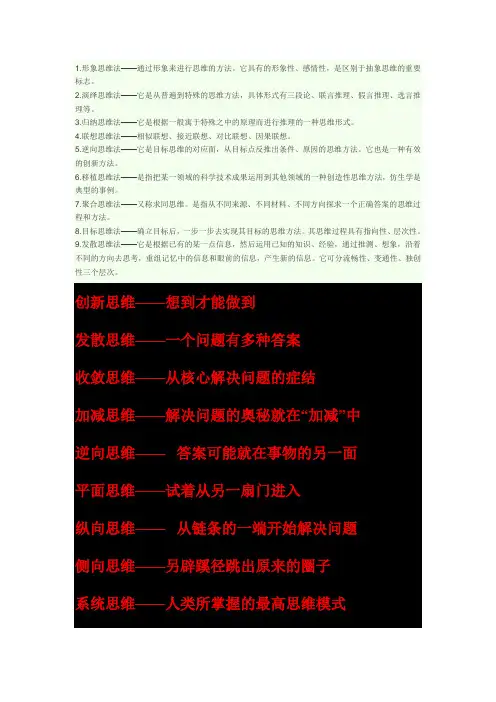 22种思维方式