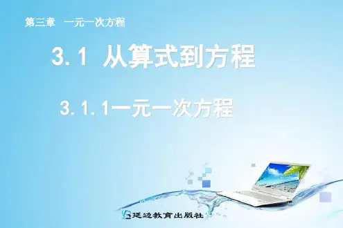 数学人教版七年级上册3.1.1  一元一次方程PPT课件