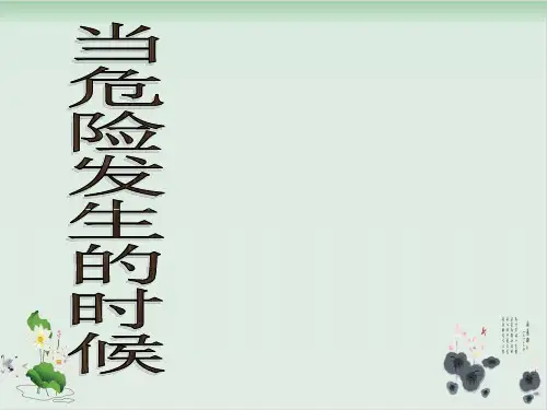 四年级上册品德与社会课件-2.3《当危险发生的时候》 ｜人教新课标 28张