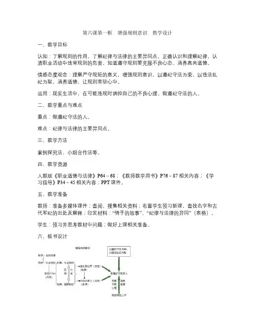 第六课第一框增强规则意识教学设计_百度文库(精)