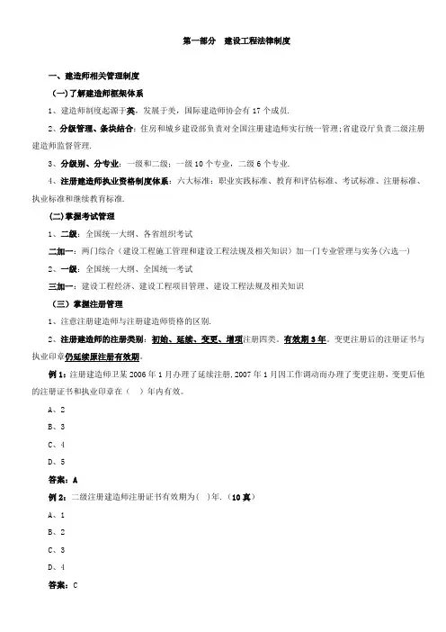 二级建造师-法规-课件(绝对超重点)