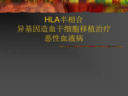 半相合移植总结