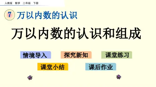 人教版数学课件(二下)万以内数的认识和组成