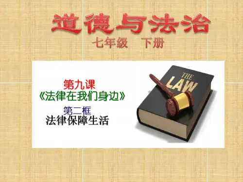初中七年级道德与法治下册第四单元走进法治天地第九课法律在我们身边第2框法律保障生活名师优质课件1新人教