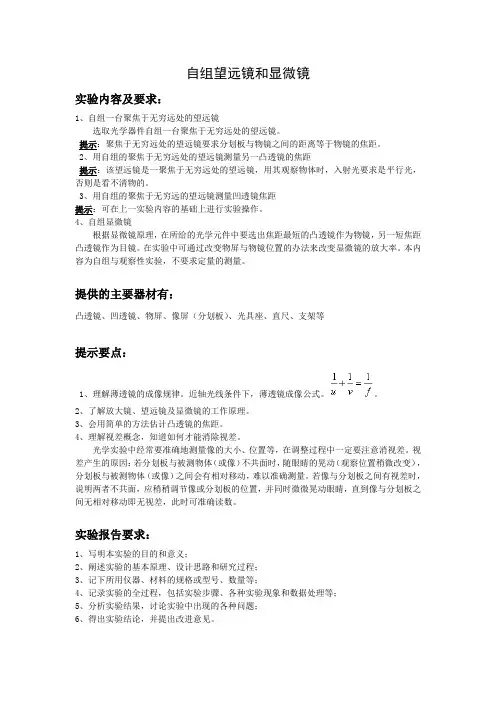 自组望远镜和显微镜