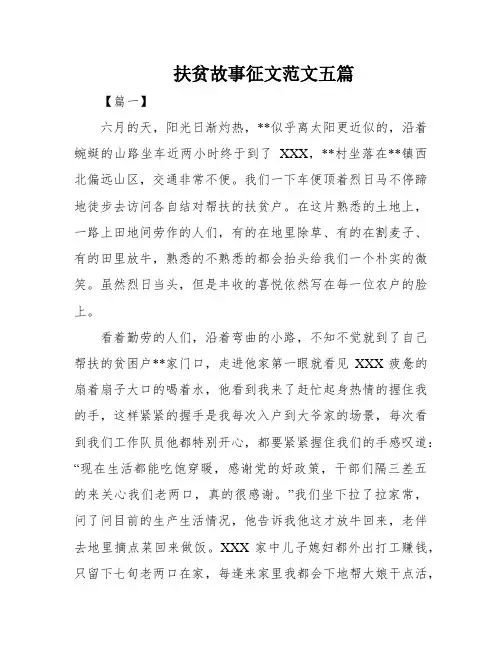 扶贫故事征文范文五篇