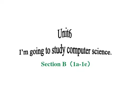 人教版英语八年级上册Unit6SectionB1a-1e课 件