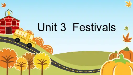 Unit 3  Festivals 六上英语第二单元复习和第三单元学习 原join in