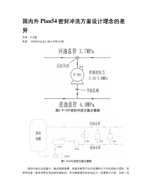 国内外Plan54密封冲洗方案设计理念的差异