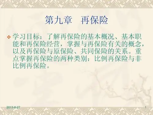 第九章 再保险