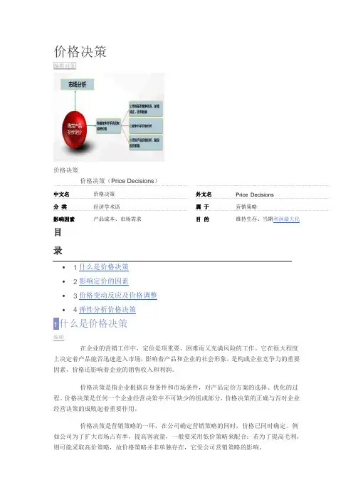 价格决策