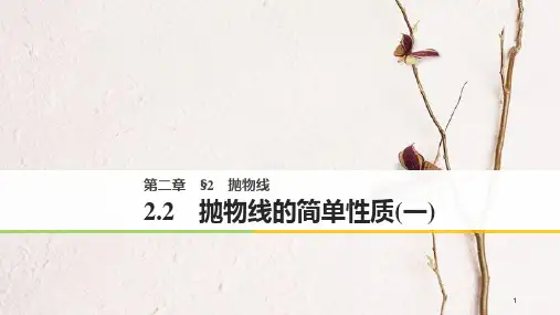 高中数学 第二章 圆锥曲线与方程 2.2 抛物线的简单性质(一)课件 北师大版选修1-1.pptx