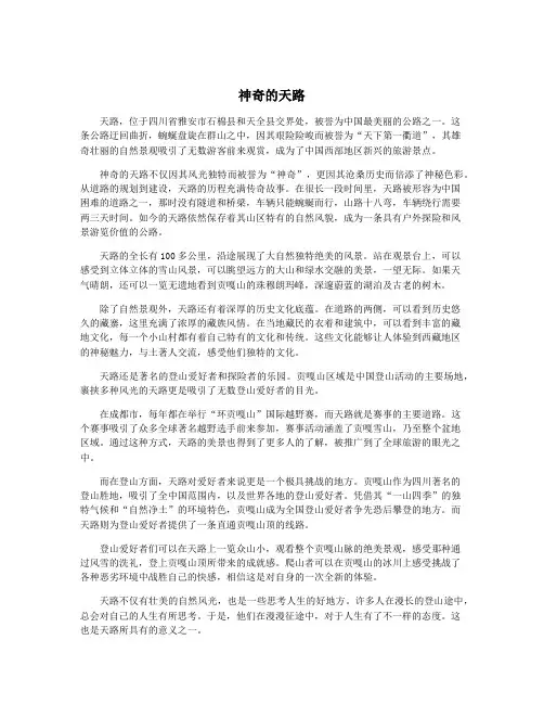 神奇的天路