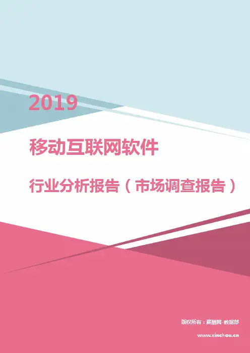 2019年移动互联网软件行业分析报告(市场调查报告)