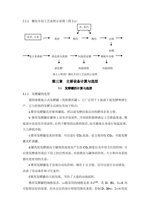 糖化车间工艺流程示意图