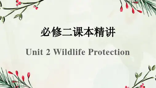 人教版(2019)必修第二册Unit 2 Wildlife Protection 词汇精讲课件