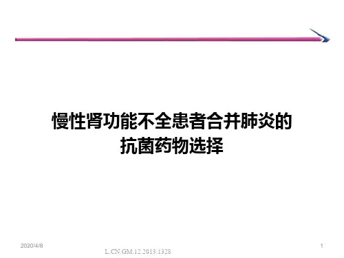 慢性肾衰竭患者抗菌药物选择策略-肾内科PPT参考幻灯片