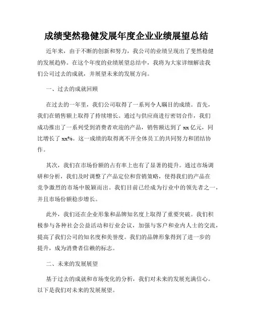 成绩斐然稳健发展年度企业业绩展望总结