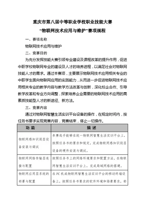 重庆市中等职业学校职业技能大赛