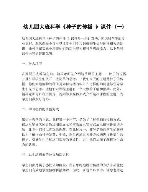 幼儿园大班科学《种子的传播 》课件 (一)