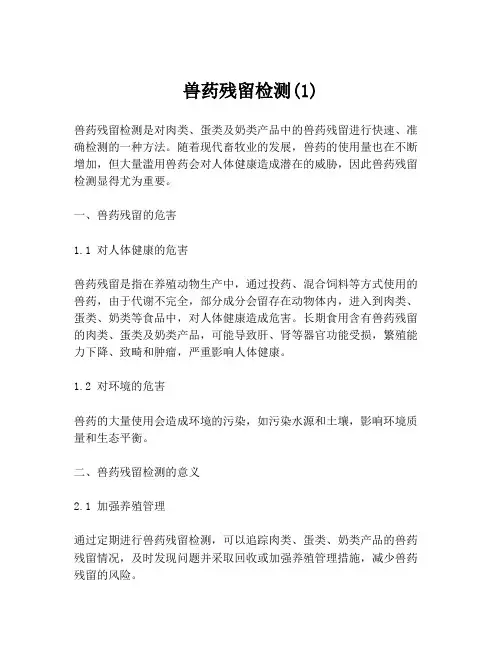 兽药残留检测(1)