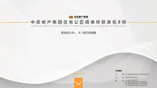 中梁地产集团住宅公区精装修B标柔性设计(B B-)现代经典标准化产品手册